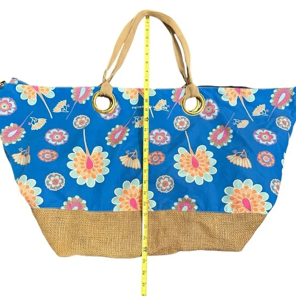 Peter Millar Large Floral Travel or Beach  Tote Bag - Picture 8 of 16